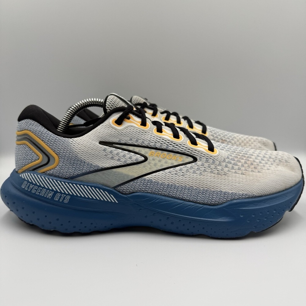Brooks Adrenaline GTS 24 Men's Size 10.5 D White Blue Running Shoes Sneakers